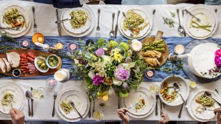 Table Setting Aerial View