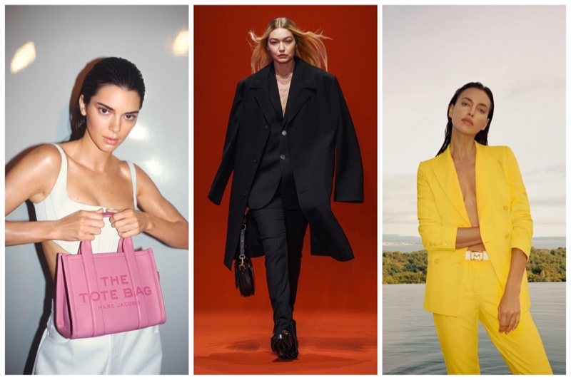 Week in Review: Kendall Jenner for Marc Jacobs spring 2023 campaign, Gigi Hadid, and Irina Shayk in Marella spring-summer 2023 collection.