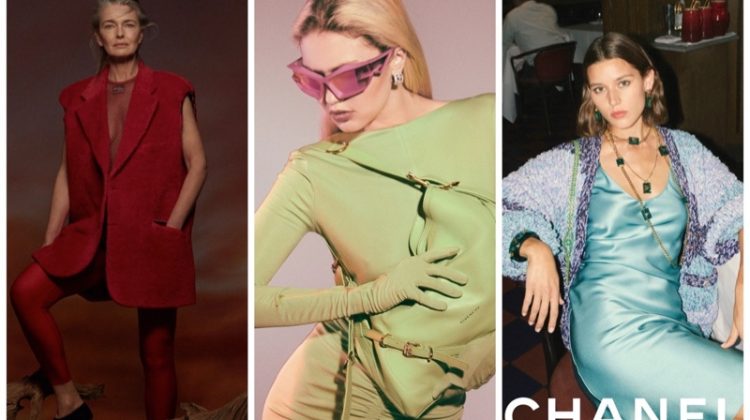 Week in Review: Paulina Porizkova for Vogue Scandinavia, Gigi Hadid in Givenchy spring 2023 campaign, and Chanel pre-spring 2023 collection.