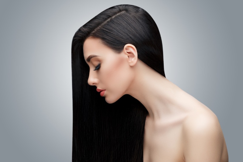 Woman Profile Long Straight Hair