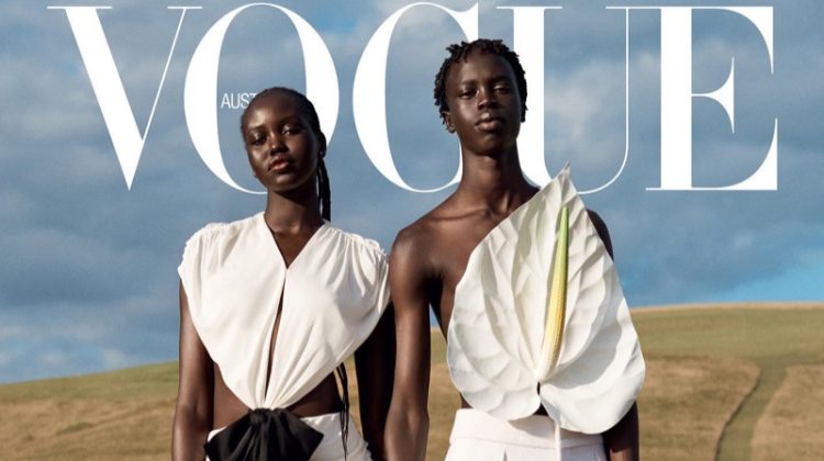 Adut Akech Bior Loewe Outfits Vogue Australia 2023