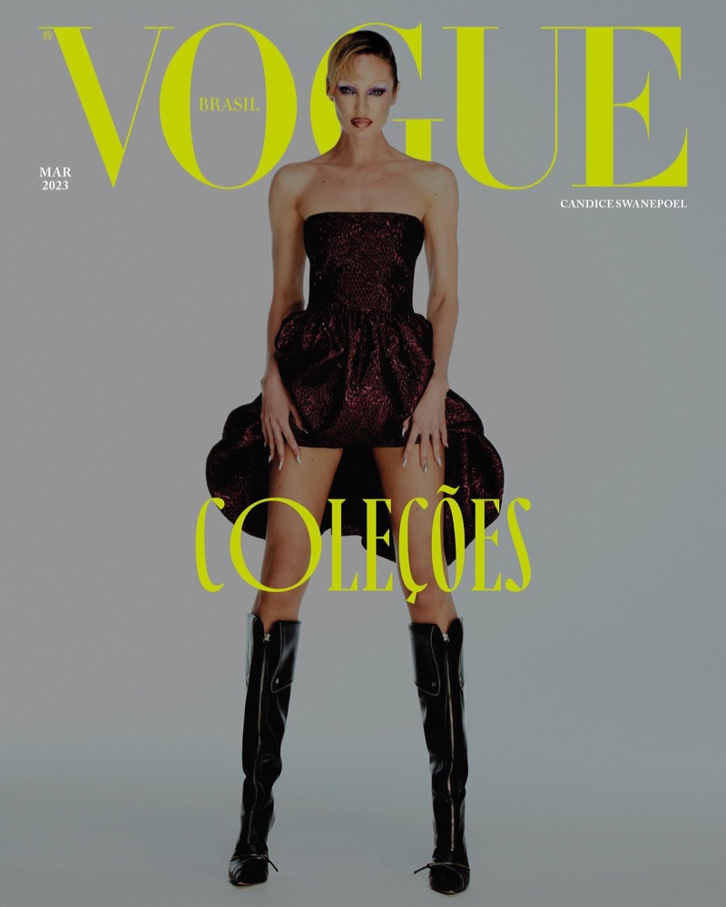 Candice Swanepoel Vogue Brazil Dress Boots 2023