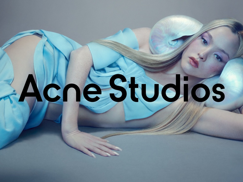 Devon Aoki Acne Studios Blue Naked Dress