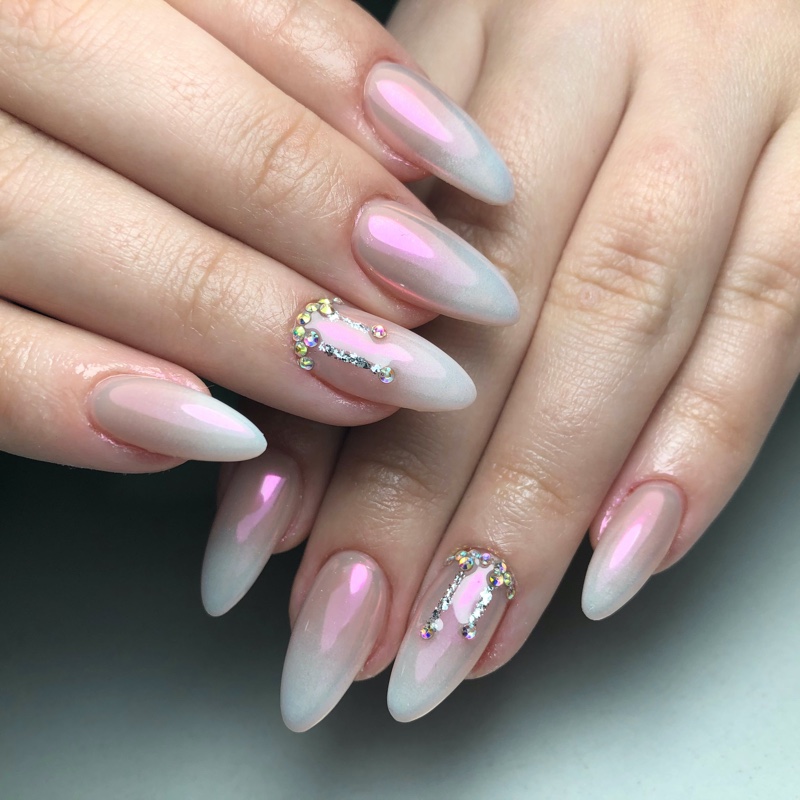 Glitter Pink Ombre Manicure