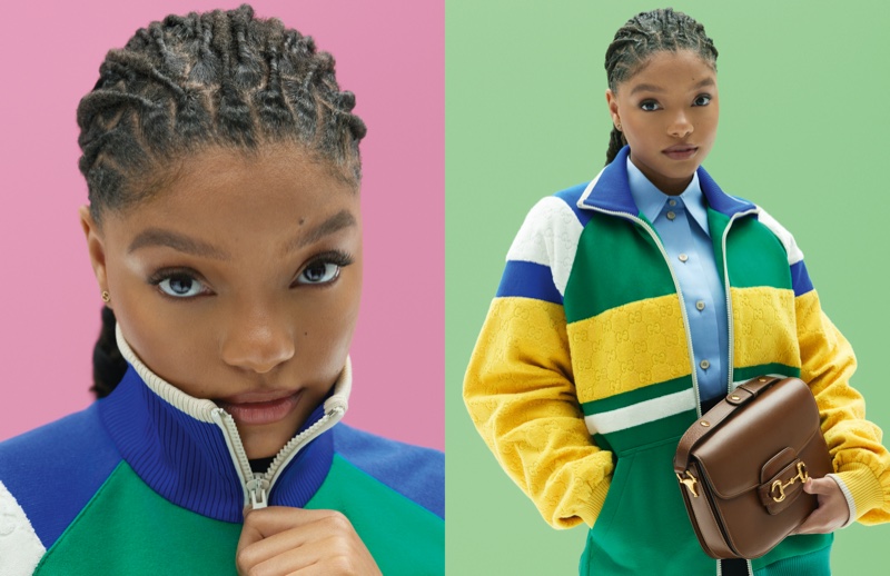 Halle Bailey Gucci Horsebit 1955 Bag 2023 Campaign