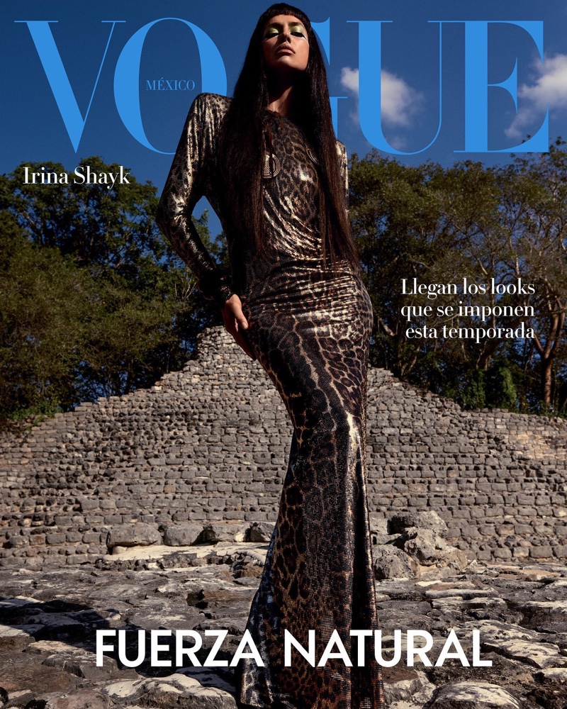 Irina Shayk Leopard Print Dress Vogue Mexico 2023