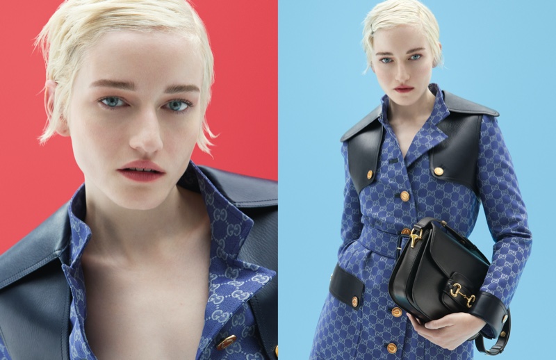 Julia Garner Gucci Horsebit 1955 Bag 2023 Campaign