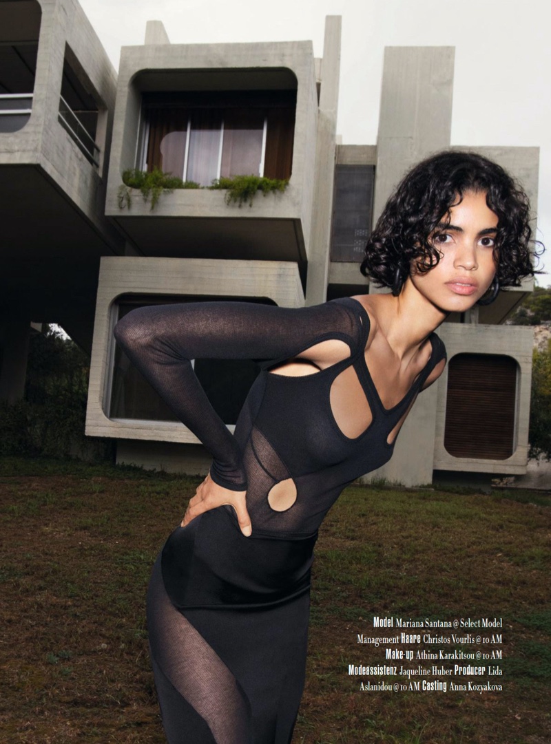 Mariana Santana Wears Body-Hugging Designs in Harper's Bazaar Germany