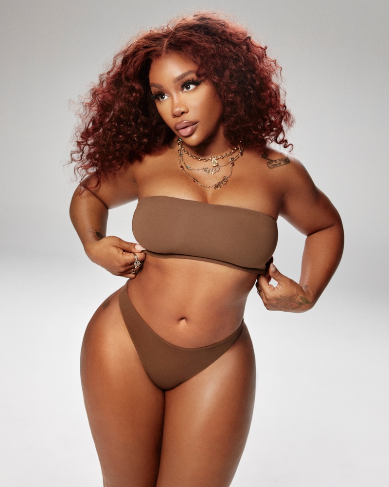 SZA SKIMS Red Hair Underwear 2023