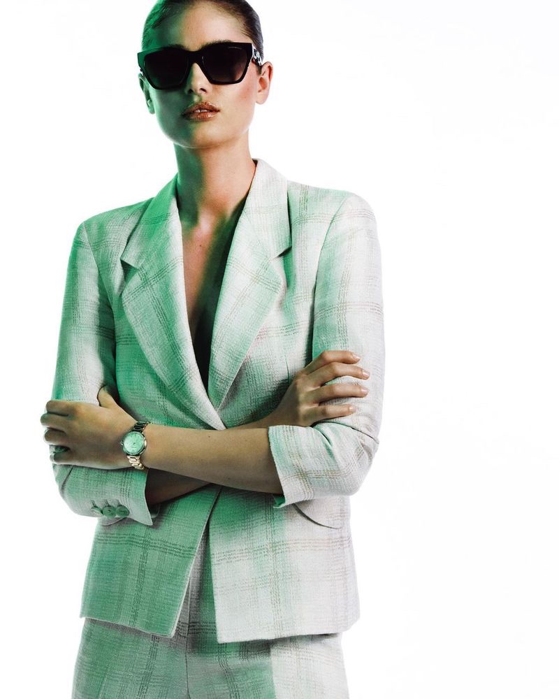 Taylor Hill Emporio Armani Outfit Spring 2023 Green