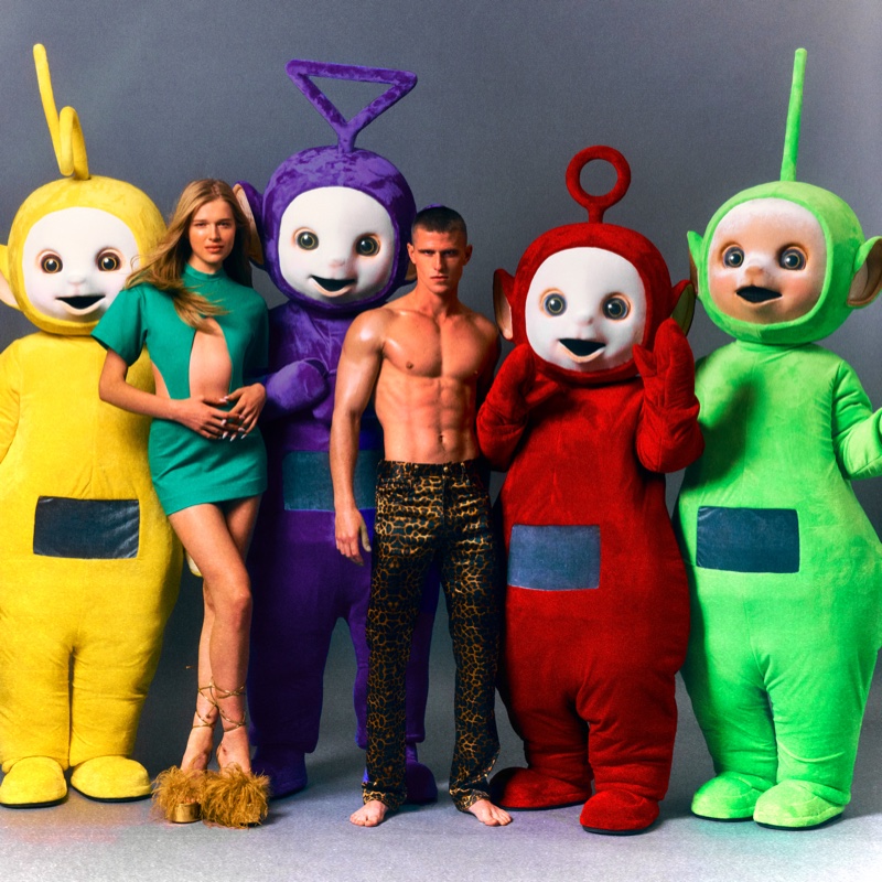 Fashion gets playful for the Teletubbies x Christian Cowan collection.