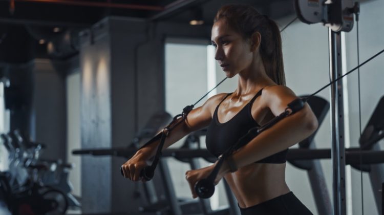 Woman Building Muscle Working Out