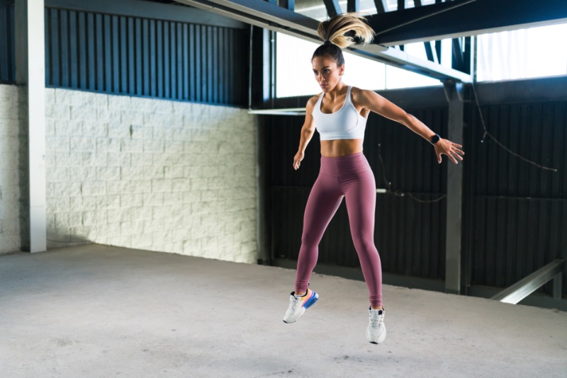 Woman Exercising Workout Clothes