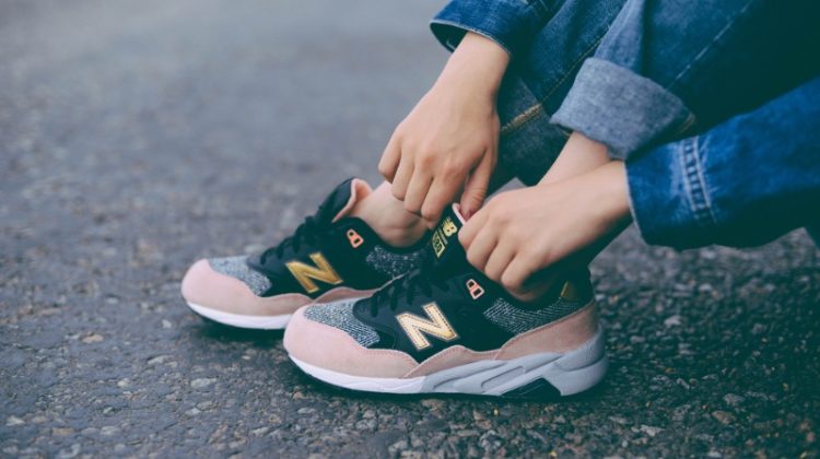 Woman Wearing New Balance Sneakers