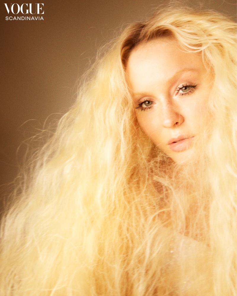 Zara Larsson Long Blonde Hair Vogue Scandinavia April May 2023 Cover