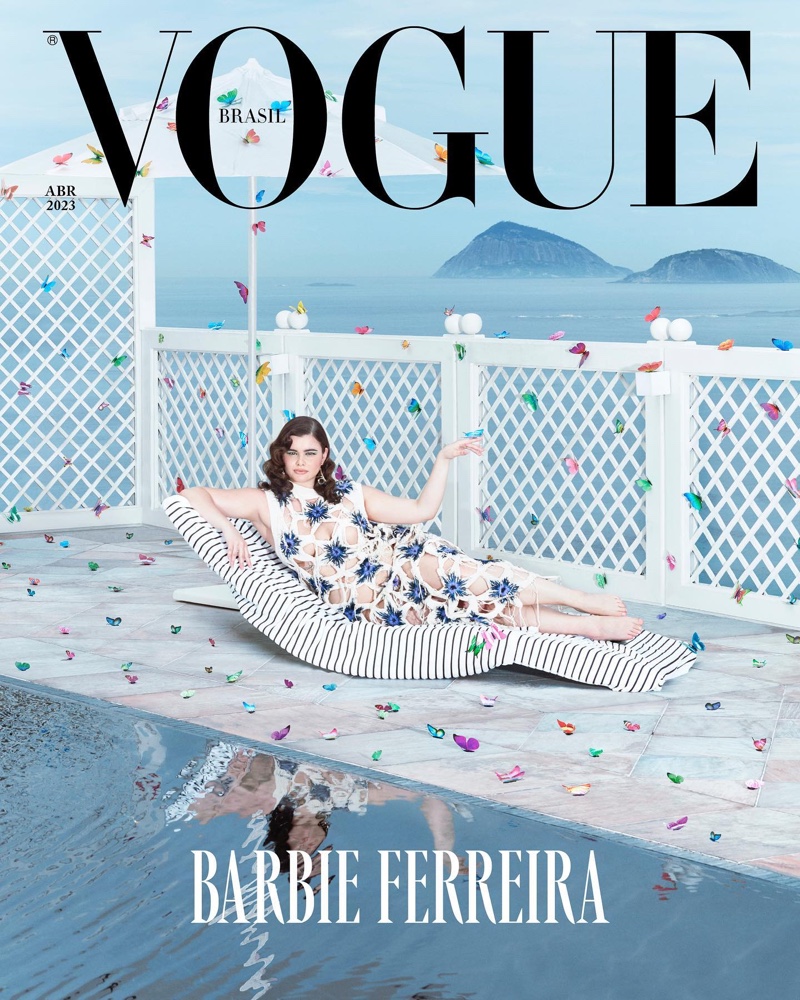 Barbie Ferreira Vogue Brazil Mesh Dress 2023