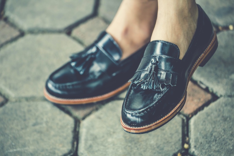 Black Tassel Loafers