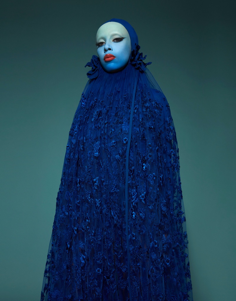 Doja Cat Blue Makeup LOfficiel