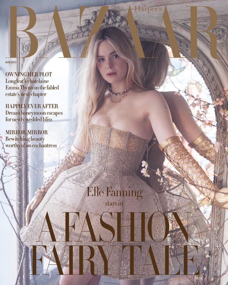 Elle Fanning Harpers Bazaar UK May 2023 Cover