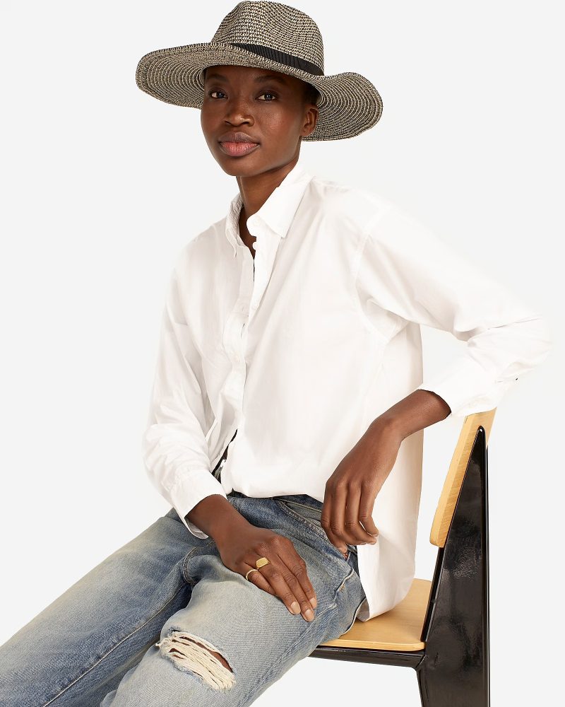 J.Crew Marled Wide Brim Packable Hat $69.50