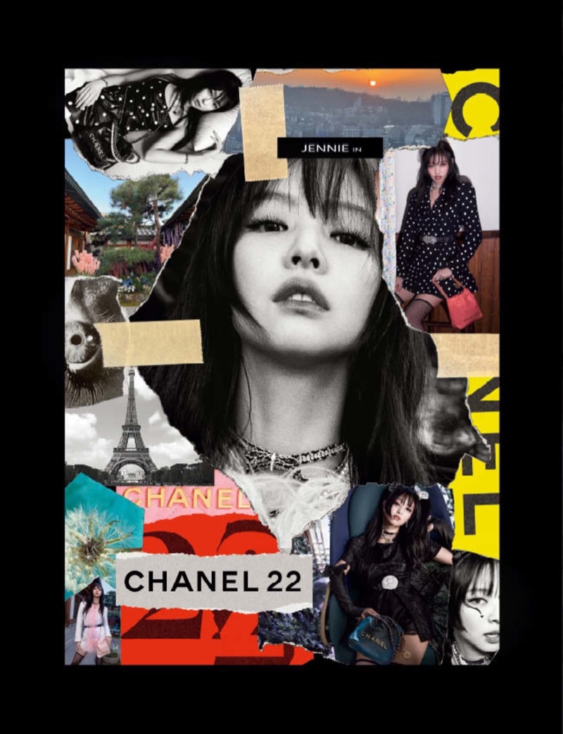 Jennie Chanel Collage 22 Bag 2023 Ad