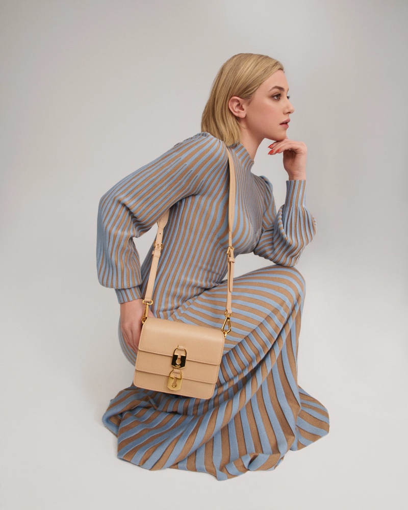 Lili Reinhart Lancel Striped Dress 2023