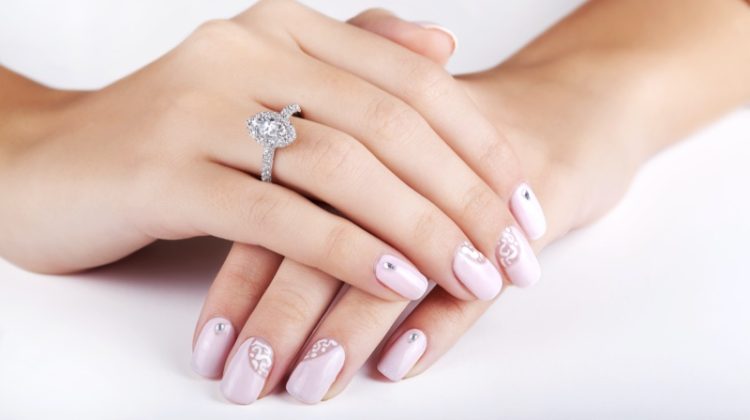 Manicured Hands Diamond Ring