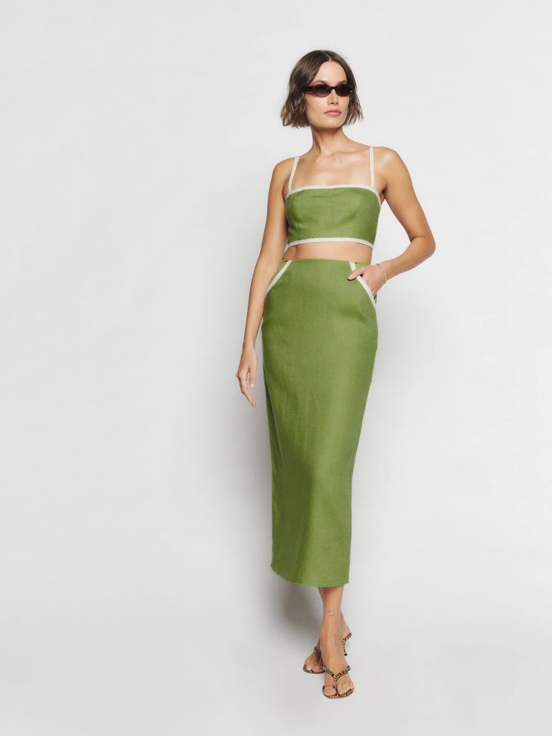 Reformation Elena Linen Two Piece