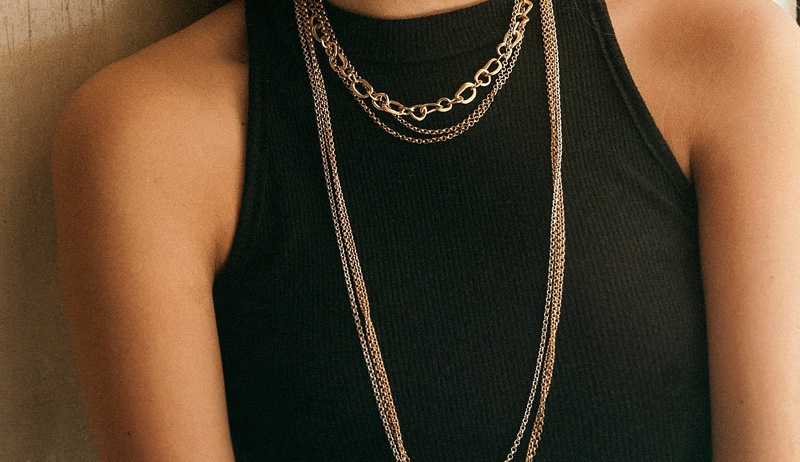 Women's chain necklaces, Thick & thin chains