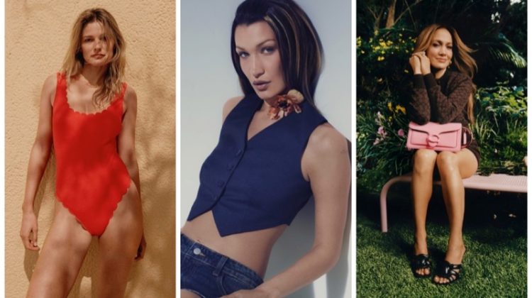 Week in Review: Edita Vilkeviciute for Mango Swimwear 2023 collection, Bella Hadid x About You spring 2023 campaign, and Jennifer Lopez for Coach Mother’s Day.