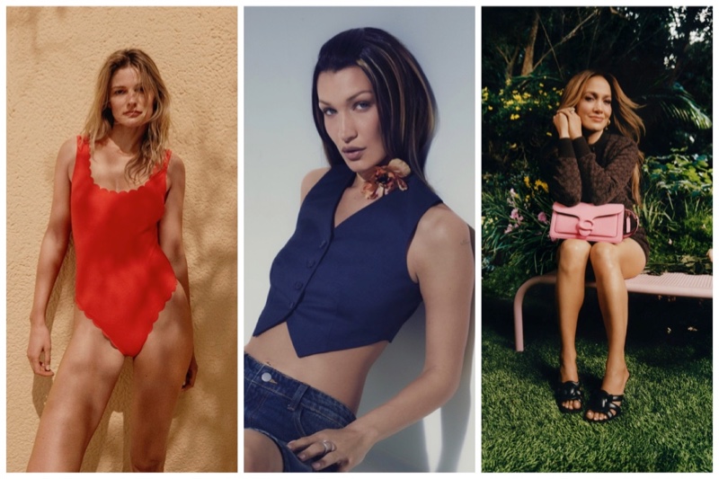 Week in Review: Edita Vilkeviciute for Mango Swimwear 2023 collection, Bella Hadid x About You spring 2023 campaign, and Jennifer Lopez for Coach Mother’s Day.