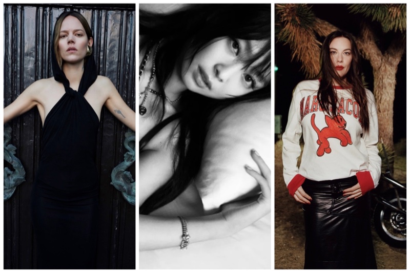 Week in Review: Freja Beha Erichsen for Saint Laurent summer 2023 campaign, Jennie in Chanel 22 bag advertisement, and Liv Tyler for Heaven by Marc Jacobs spring 2023 collection.
