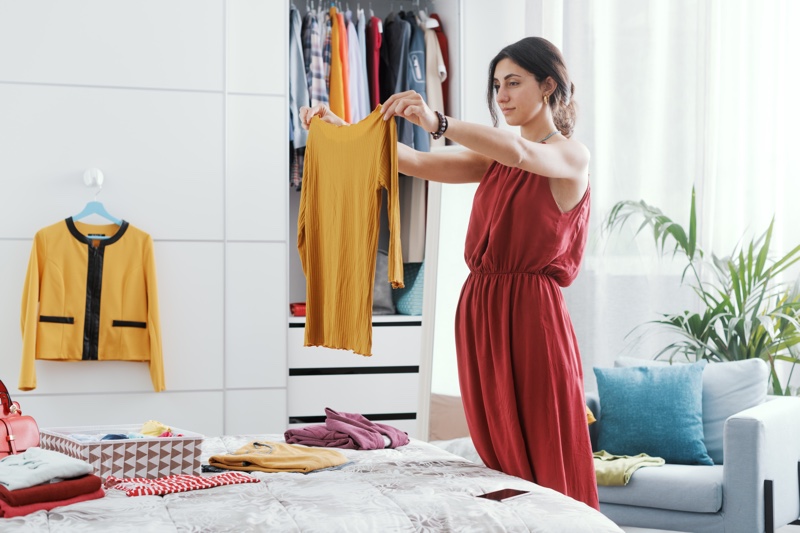 Woman Selecting Clothes