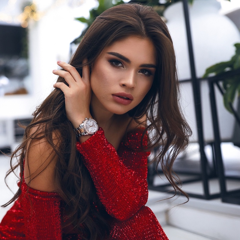 Woman Watch Red Dress