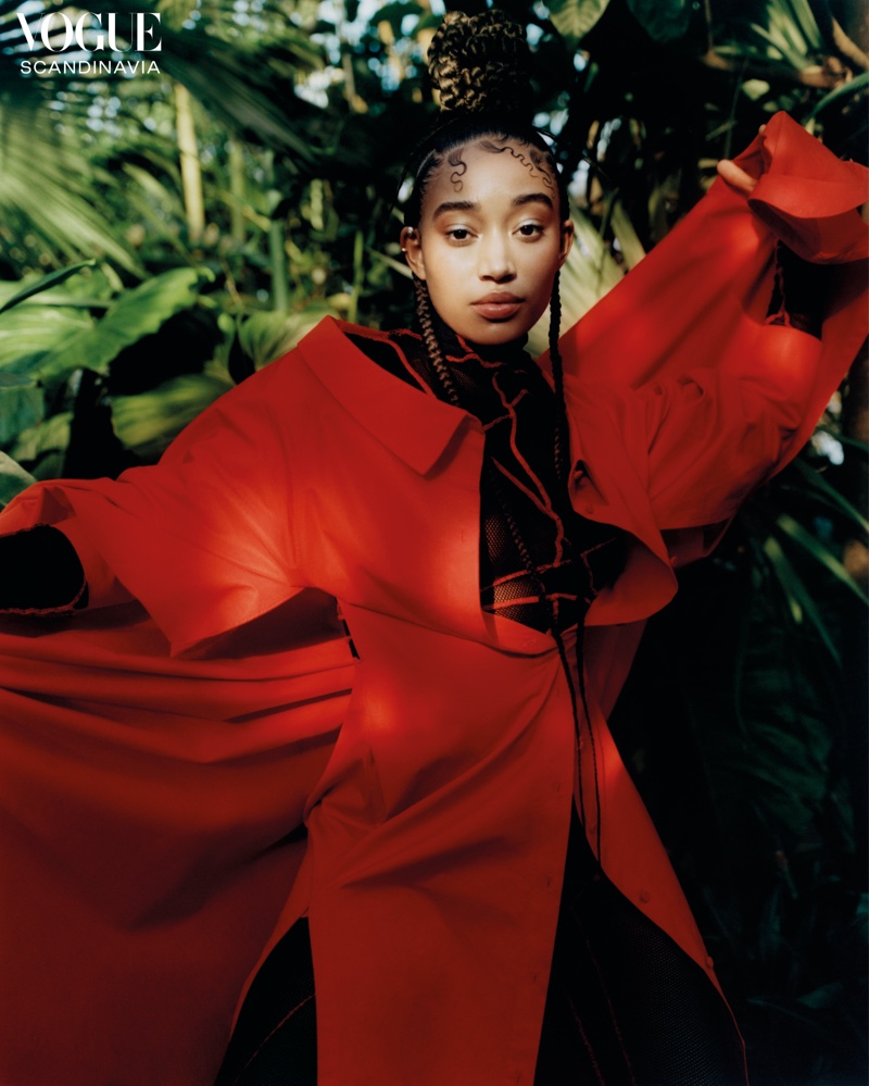 Amandla Stenberg Red Dress Vogue Scandinavia 2023