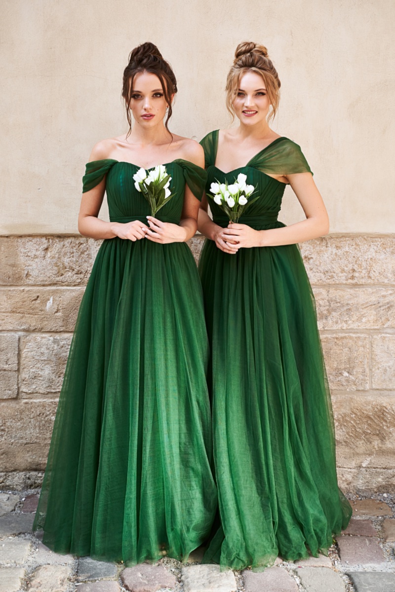 Bridesmaids A-Line Green Dresses