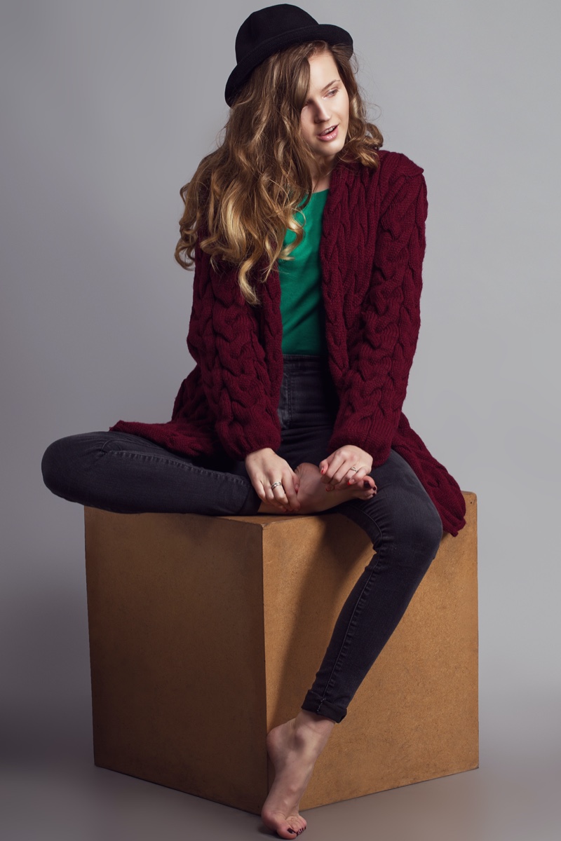 Burgundy Cardigan