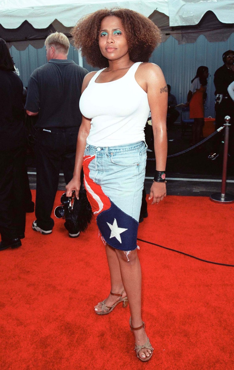 Jean Skirt 90s Fashion Nicole Carson