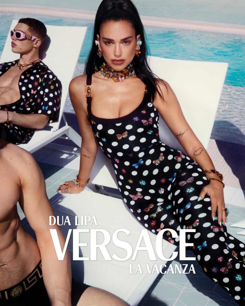 Dua Lipa x Versace La Vacanza 2023 Campaign