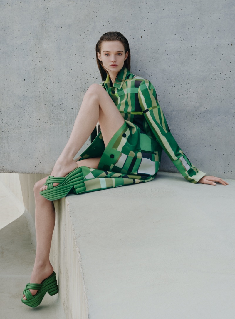 Ferragamo Green Outfit Pre-Fall 2023