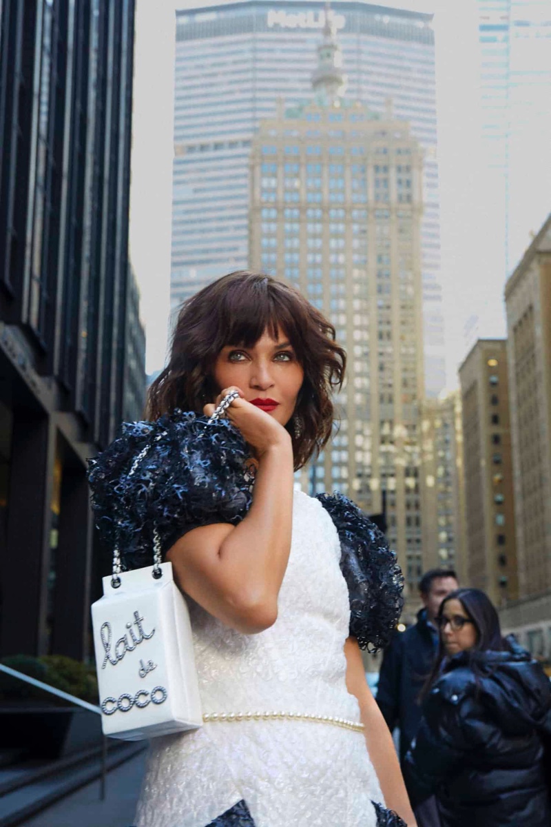 Helena Christensen in WGACA: Karl Lagerfeld Tribute