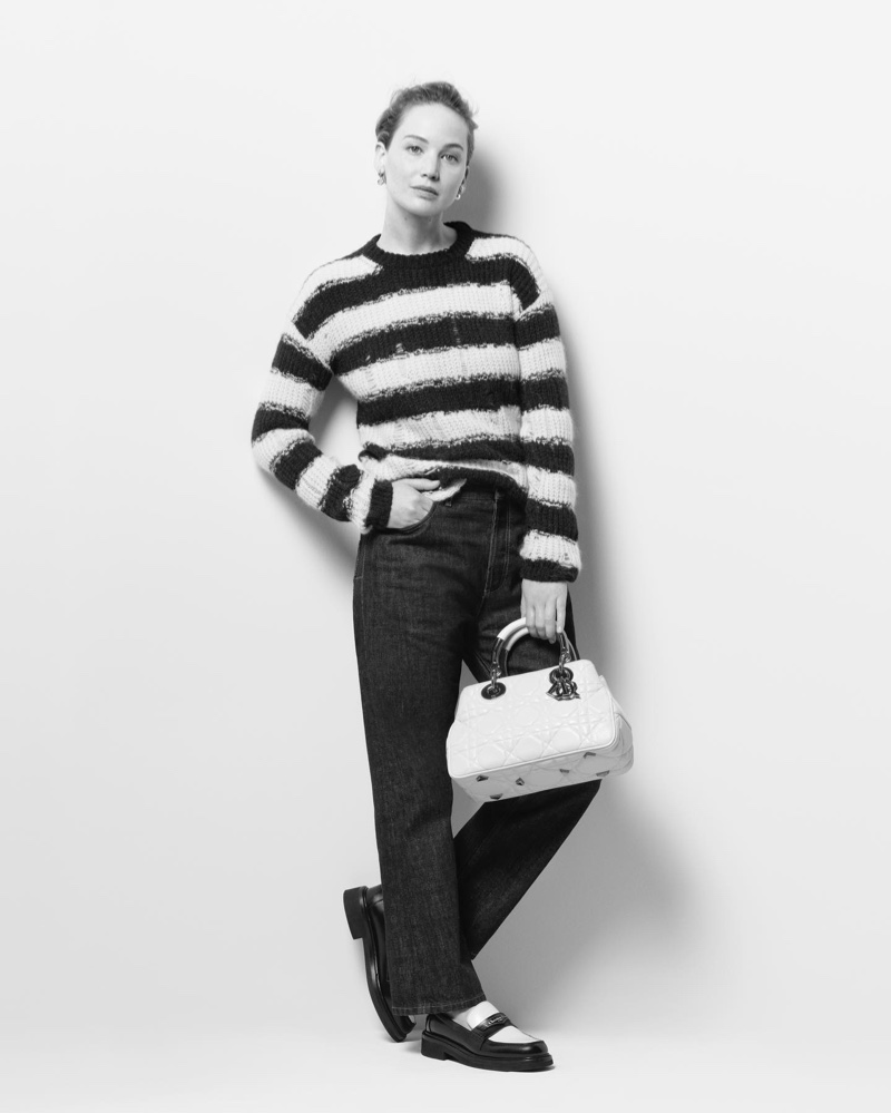Jennifer Lawrence Dior Striped Sweater 2023