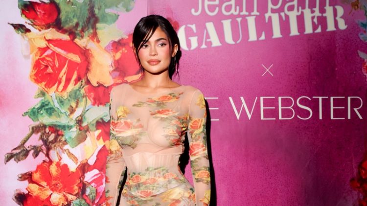 Kylie Jenner Stuns in Sheer Floral Dress at Jean Paul Gaultier Event