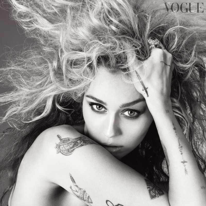 Miley Cyrus British Vogue Hair 2023