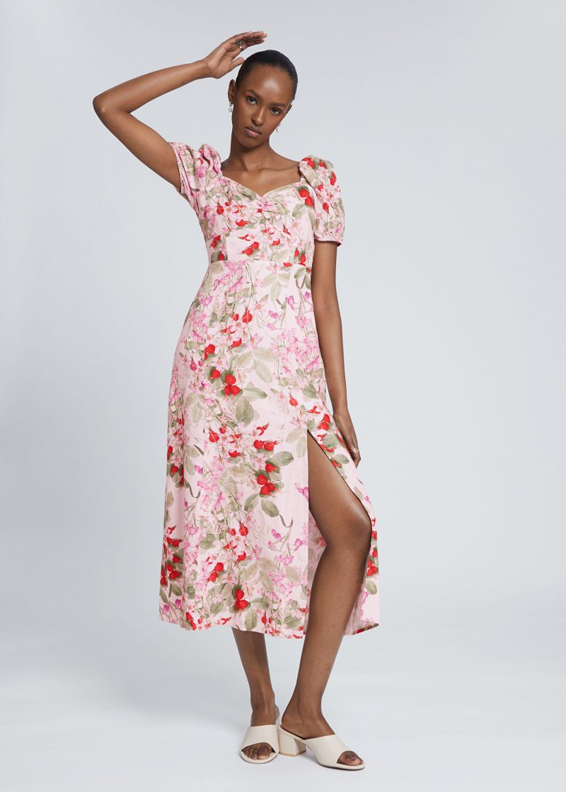 & Other Stories Puff Sleeve Midi Dress $149