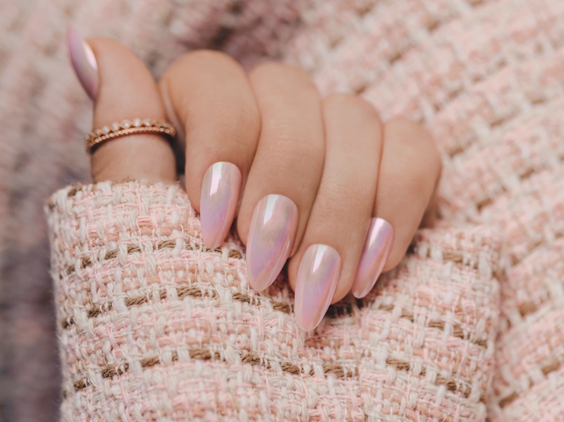 Pink Chrome Nails