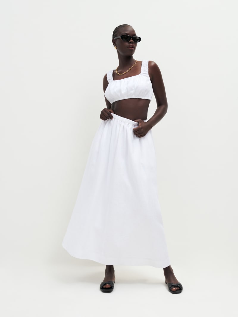 Reformation Carine Linen Skirt