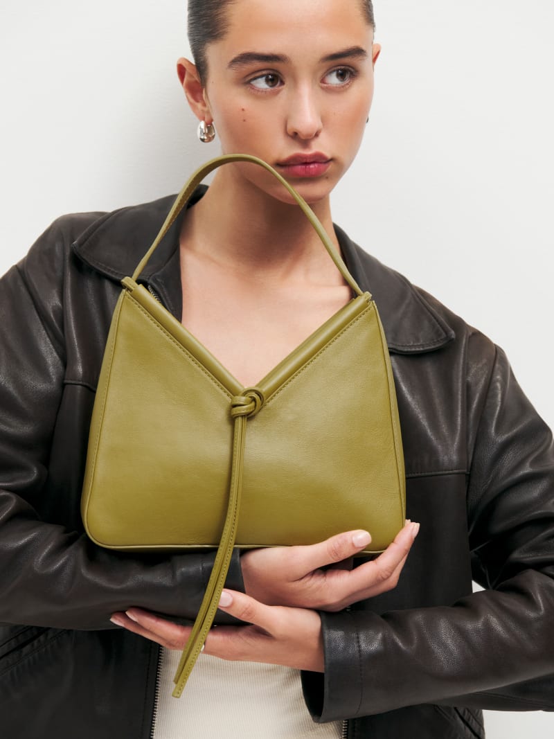 Reformation Medium Chiara Convertible Bag in Chartreuse $398