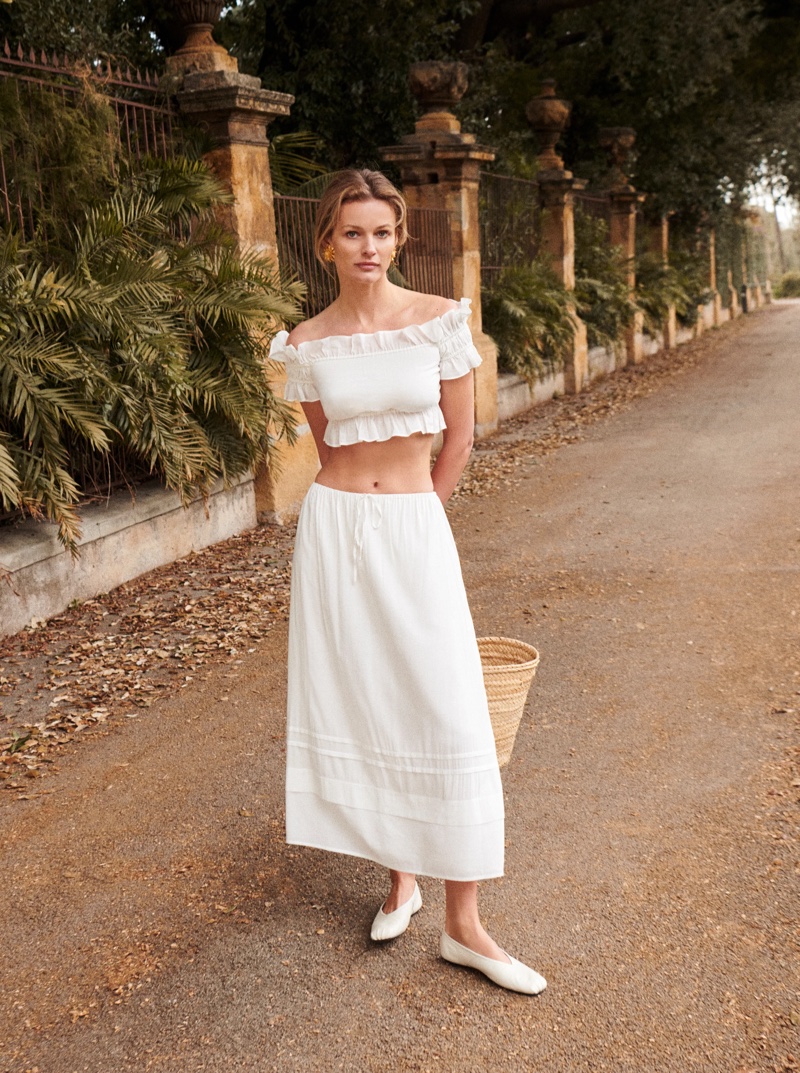 Reformation Yelina Two Piece White $278