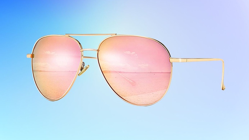 Sungait Womens Lightweight Oversized Aviator Sunglasses Polarized Pink Lenses